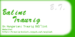balint traurig business card